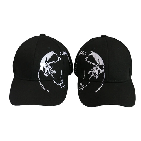 Gorra De Béisbol De Algodón Con Bordado De Calavera Ajustable Hip Hop Streetwear Gótica Punk Sombrero De Sol