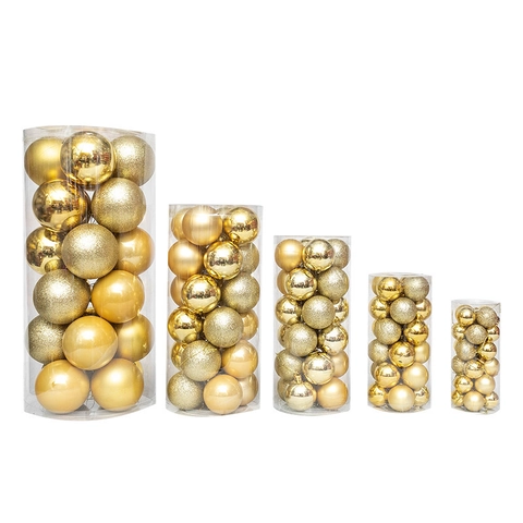 Christmas Ball Ornaments Plastic Shiny Matte Glitter Textured Hanging Xmas Tree Decorations Festive Holiday Party Decor