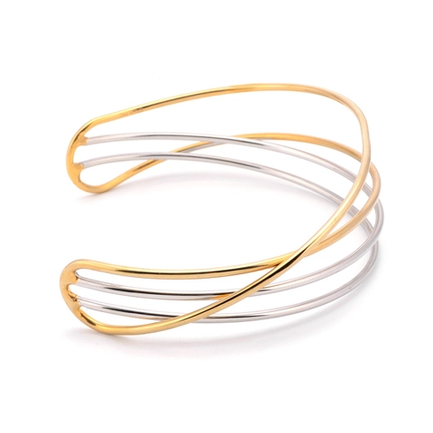 Collana Torque Multistrato In Acciaio Inossidabile Gioielli In Metallo Minimalisti Per Donne
