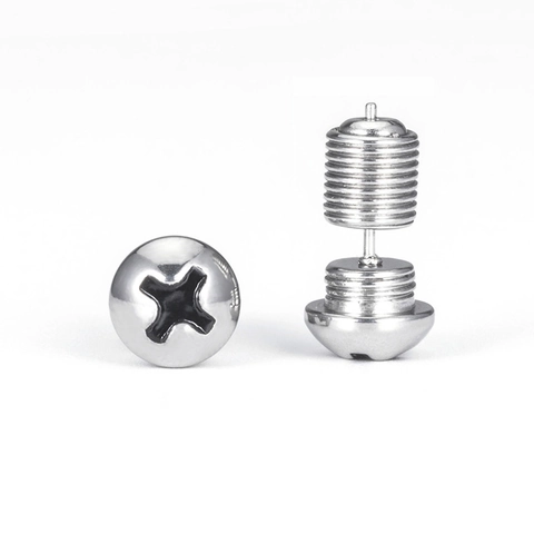 Schraube Ohrstecker 316L Titanstahl Industrial Punk Stil Kreuz Sechskantbolzen Schmuck Für Herren Damen