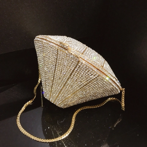 Pochette Da Sera Di Lusso A Forma Di Diamante Con Strass Cornice In Lega Metallica Matrimonio Formale Borsa Per Donne