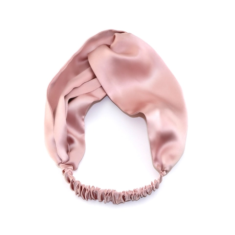 Diadema De Satén De Mora Nudo Cruzado Banda Elástica Para El Cabello Suave Lisa Elegante Lujo Mujeres Accesorios Para El Cabello