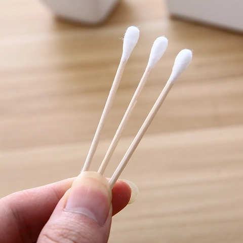 Double Headed Cotton Swabs Wooden Sticks Disposable Absorbent Cotton Buds For Makeup Removal And Ear Cleaning Portable Personal Care