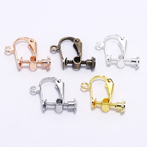 Convertidor De Clip De Oreja De Tornillo De Cobre Para Orejas No Perforadas Accesorios De Joyería DIY