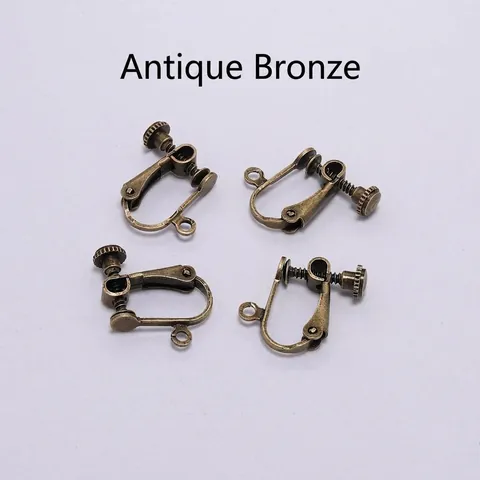 Convertidor De Clip De Oreja De Tornillo De Cobre Para Orejas No Perforadas Accesorios De Joyería DIY
