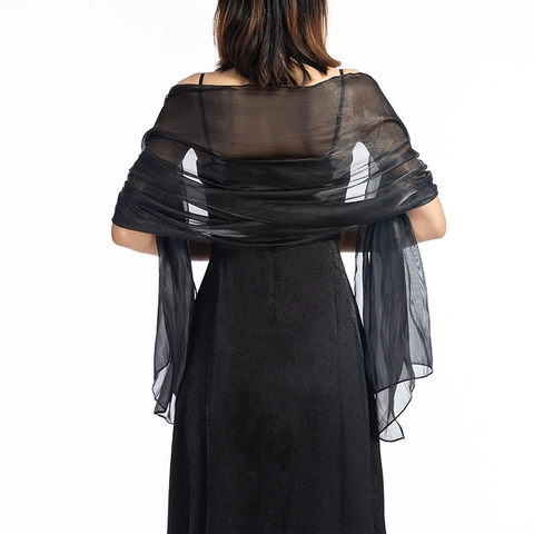 Elegante Transparente Schal Aus Chiffon Einfarbig Leichte Stola Für Hochzeit Abendparty Braut Brautjungfer