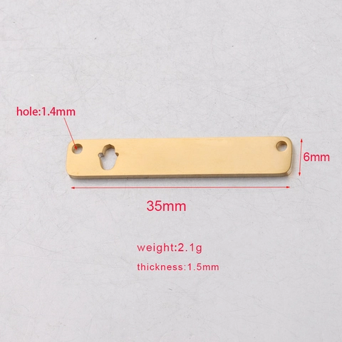 Pendentifs Hamsa Hand Rectangulaires En Acier Inoxydable Connecteurs Creux À Deux Trous Pour Fabrication De Bijoux DIY