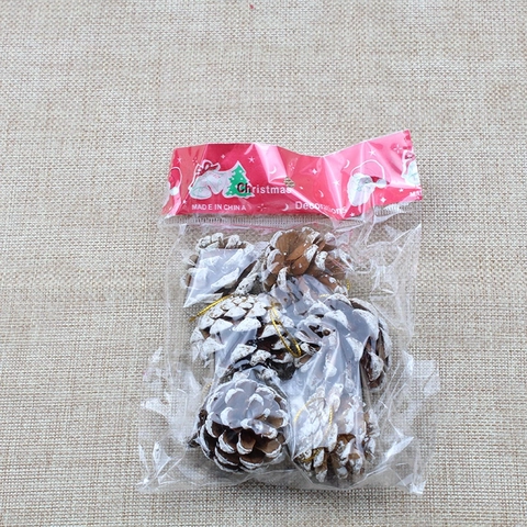 Natürliche Zapfen Weihnachtsanhänger Mit Schneebemalung Rustikale Feiertagsbaumdekoration