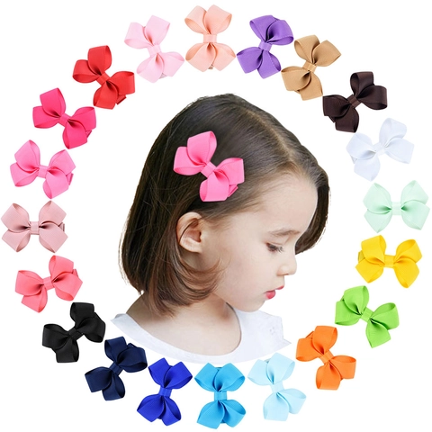 Pinzas Para El Cabello Con Lazos De Cinta De Grosgrain Hechas A Mano Para Niñas Pequeñas Clips De Cocodrilo Accesorios Diarios