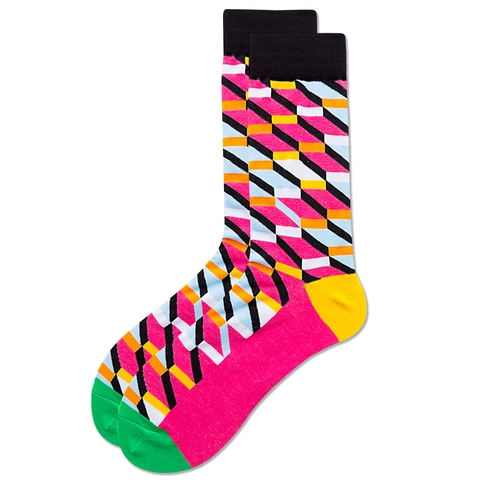 Baumwolle Crew Socken Bunte Gemusterte Cartoon Bär Geometrische Polka Dot Britischen Stil Streetwear Lässig Geschenk