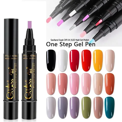 One Step Nagel Gel Polnisch Stift UV LED Gehärtet Profi Tragbar Kein Unterlack Überlack Erforderlich DIY Maniküre