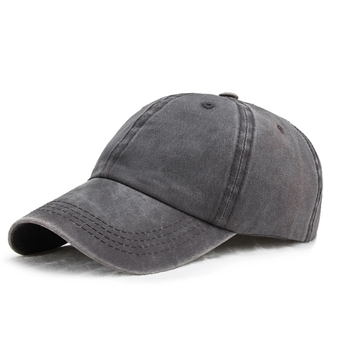 Gorra De Béisbol De Algodón Lavado Vintage Desgastada Color Sólido Ajustable Retro Denim Sombrero De Sol Unisex