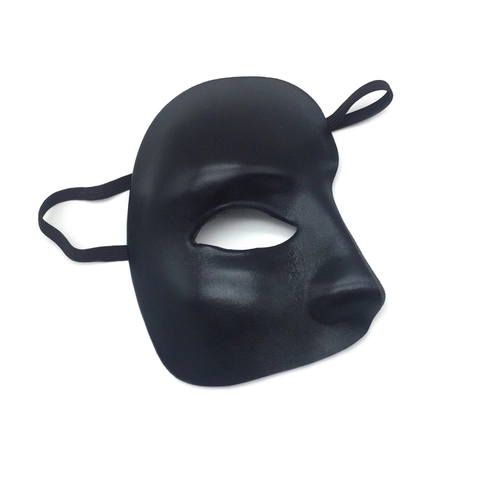 Phantom Of The Opera Half Face Masquerade Mask Metallic Plastic Halloween Costume Party Accessory For Men And Women