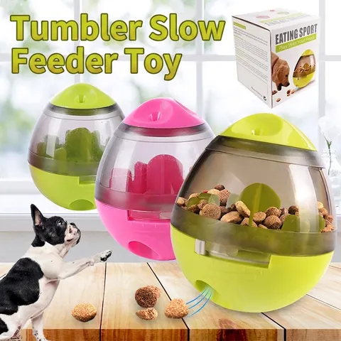 Juguete Dispensador De Comida Tentetieso Para Mascotas Alimentación Lenta Rompecabezas Interactivo Bola Perros Gatos Ajustable