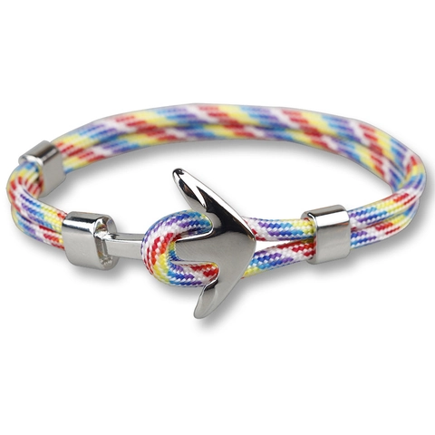 Nautische Anker Armband Gevlochten Polyester Paracord Touw Maritieme Trend Sieraden Voor Heren En Dames
