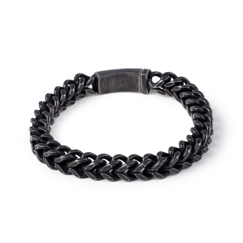 Pulsera Trenzada Para Hombre De Acero Inoxidable Cadena De Trigo Franco Joyería Hip Hop Accesorios De Metal Pulido Para Hombre