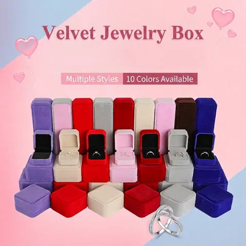 Fluwelen Sieradendoos Organizer Voor Ring Ketting Hanger Armband Cadeauverpakking Elegante Opslag Display