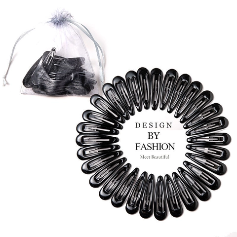 Snap Hair Clips Metal Teardrop Shape Candy Macaron Color Cute Ins Style Hairpins For Women Girls Sweet Hair Styling