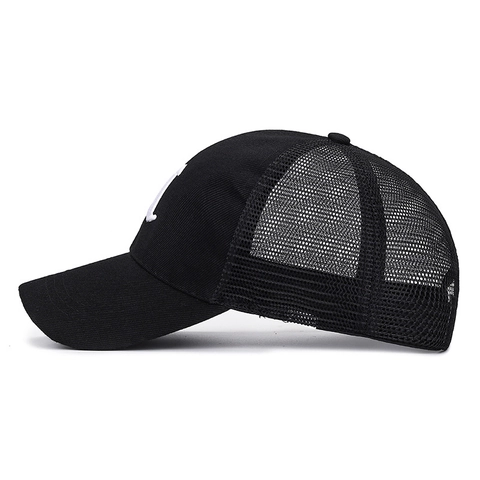Cappello Trucker Rete Baseball Ricamo Lettera Traspirante Protezione Solare Estate Outdoor Casual Regolabile Uomo Donna