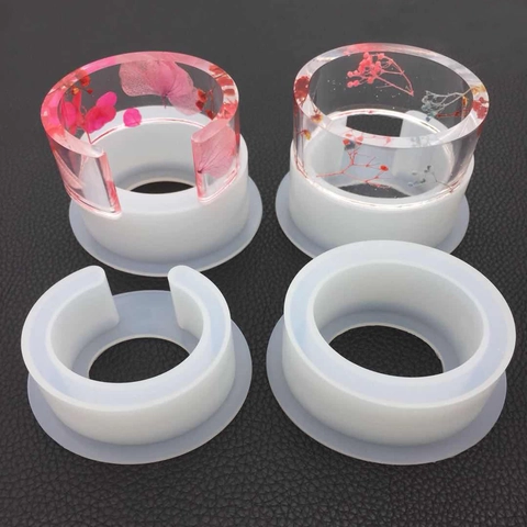 Silicone Bracelet Mold For DIY Resin Crafting High Mirror Surface Oval And C Shape Open Bangle Handmade Jewelry Tool