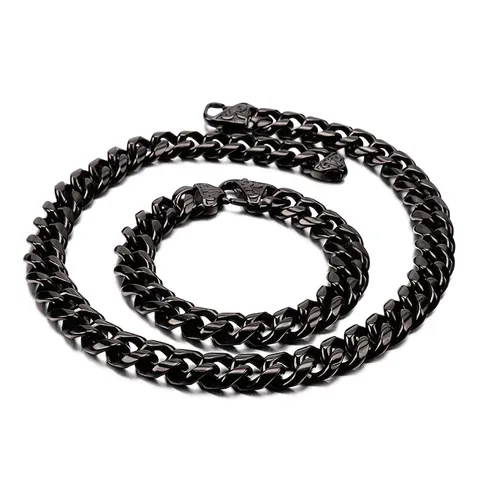 Collana A Catena Cuban Link Da Uomo Acciaio Inossidabile Hip Hop Streetwear Gioielli Da Collo Lucidati Con Chiusura Incisa