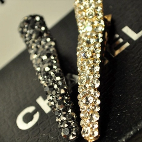 Molletta Per Capelli Con Strass Elegante Lega Finta Perla Artificial Fermaglio A Becco D'Anatra Accessori Per Capelli Scintillanti Donna