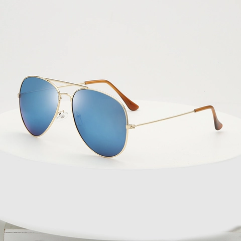 Occhiali Da Sole Aviator Montatura In Metallo Lenti Specchiate Colorate Protezione UV400 Moda Per Uomo E Donna All Aperto