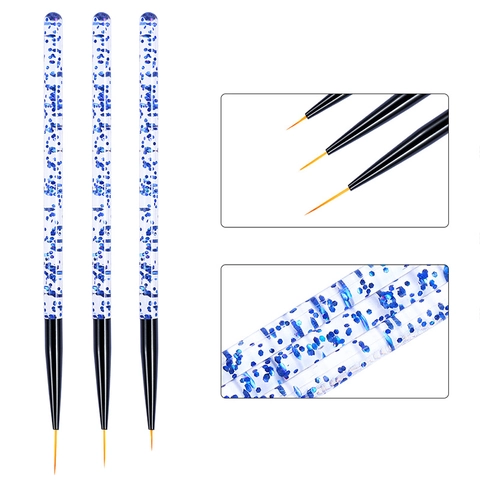 Pennelli Per Nail Art Manico In Acrilico Glitter Penne Per Pittura Per Manicure Professionale