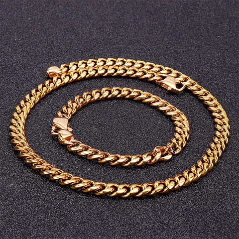 Collana A Catena A Maglia Cubana In Acciaio Inossidabile Da Uomo Hip Hop Streetwear Gioielli Di Moda Minimalisti