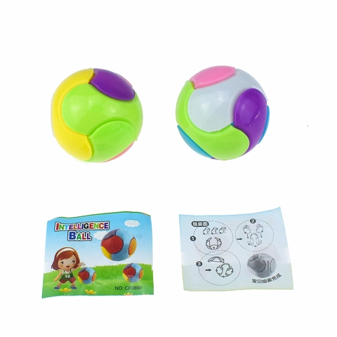 DIY Montage Intelligenz Ball Kunststoff 3D Puzzle Kugel Lernspielzeug Für Kinder Gashapon Partytüten Geschenk Bunt