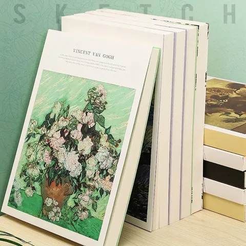 Kunst Schetsboek Van Gogh Olieverf Cover Verdikt Blanco Papier Schetsblok Voor Tekenen Schilderen Kunstenaars Studenten