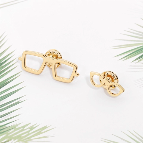 Kreative Gold Sonnenbrille Rahmen Brosche Pin Legierung Brille Form Für Anzug Revers Hemd Kleid Mode Schmuck Zubehör