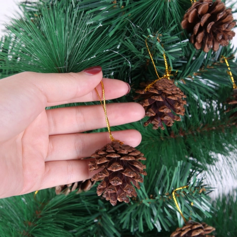 Ornamenti Appesi Di Pigne Naturali Per Decorazione Albero Di Natale Legno Rustico DIY Festa Casa