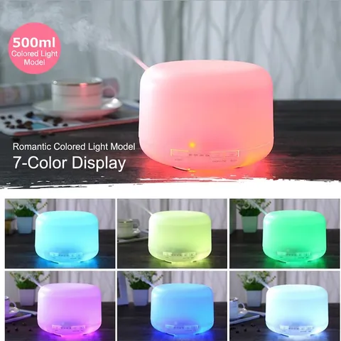 Ultrasonic Aromatherapy Diffuser Humidifier PP Plastic Color Changing LED Light Essential Oil Fragrance Bluetooth Speaker