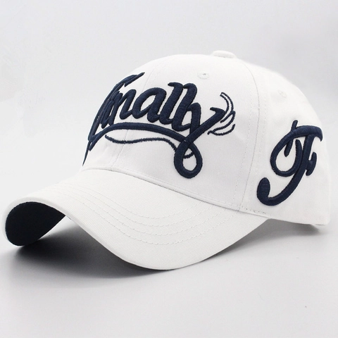 Gorra De Béisbol Bordado 3D Letra Finally Algodón Ajustable Protección Solar Casual Deporte Unisex Sombrero