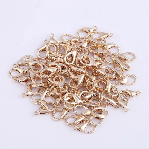 Lobster Clasps Zinc Alloy Electroplated Connectors For DIY Necklace Bracelet Jewelry Making Multi Colors