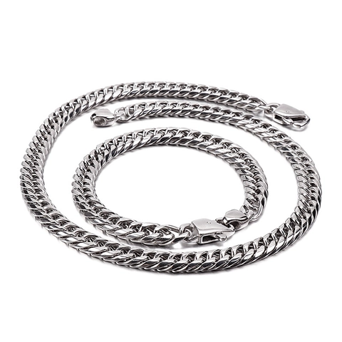 Collana A Catena Cuban Link Da Uomo Acciaio Inossidabile 316L Lucidato Gioielli Di Moda Hip Hop Semplice
