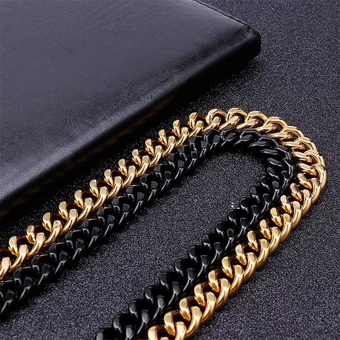 Cubaanse Schakelketting Ketting Armband Roestvrij Staal Gepolijst Hip Hop Sieraden Voor Mannen Mode Streetwear