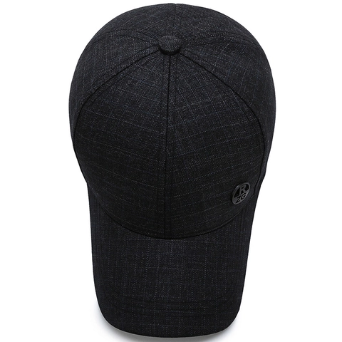 Herren Baseballkappe Polyester Karomuster Verstellbar Outdoor Sonnenhut Klassische Retro Gitter Stil Unisex