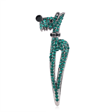 Fashion Alloy Rhinestone Dog Brooch Cartoon Creative Ghost Pumpkin Halloween Brooches For Women Animal Lapel Pin Jewelry