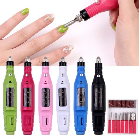 Fresa Per Unghie Elettrica Professionale Portatile Lucidatore Per Manicure E Pedicure Con Punte E Nastri Abrasivi