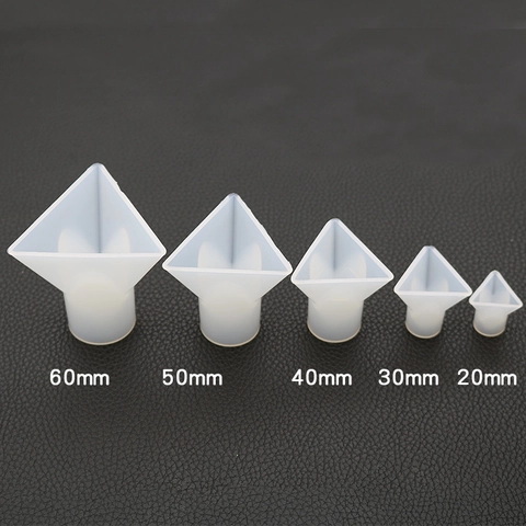 Silicone Mold DIY Resin Casting Pyramid Triangle Cone Shape Mirror Surface Jewelry Making Handmade Craft Tool Translucent