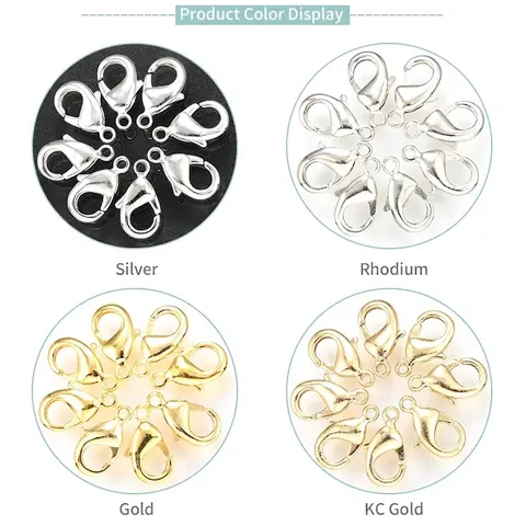 Karabinerverschlüsse Messing Vergoldet Verbinder Für Handgefertigten DIY Schmuck Halskette Armband Handwerk Mehrere Farben