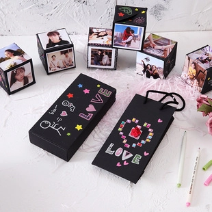 Scatola Regalo Sorpresa Esplosione Cartone DIY Album Fotografico Design Estraibile Compleanno San Valentino Regalo Anniversario