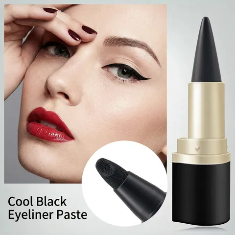 Eyeliner In Gel Nero Impermeabile Lunga Durata Opaco Trucco Occhi Liscio Alta Pigmentazione Professionale