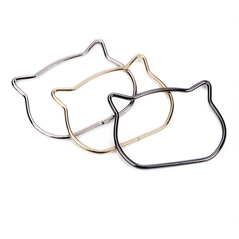 Metal Bag Handles Cat Ear Bear Head Round Shape DIY Handbag Making Hardware Accessories Alloy Replacement For Crochet Bags