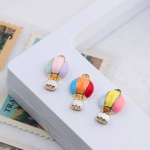 Luchtballon Bedeltjes Emaille Legering Hangers Voor DIY Sieraden Maken Oorbellen Ketting Armband Knutselbenodigdheden Kleurrijk Cartoon