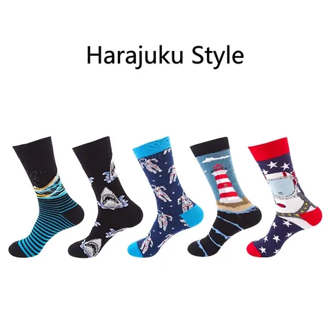 Cotton Blend Artistic Oil Painting Crew Socks For Men Women Harajuku Streetwear Trendy Novelty Patterned Breathable Casual Socks