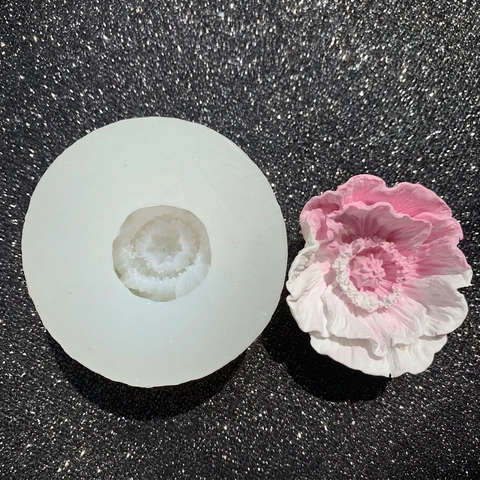 Blumen Silikonformen Mohn Pfingstrose Rose Realistische Formen Für DIY Kuchen Fondant Handgemachte Seife Aromatherapie Kerze Harzguss