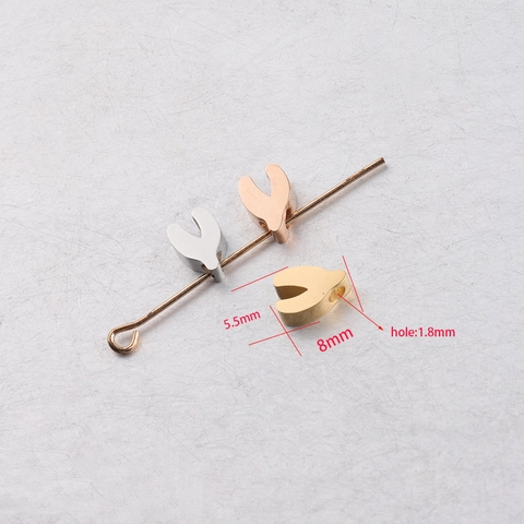 Colgantes Wishbone De Acero Inoxidable Cuentas De Suerte Pulido Espejo Para Accesorios De Joyería DIY